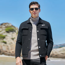Load image into Gallery viewer, Short Double-Faced Woolen Coat Men&#39;s Lapel Coat +
