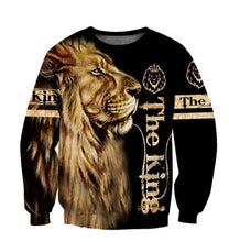 Load image into Gallery viewer, Lion 3D Digital Printing Sweatshirt Zipper Hooded Shirt Men&#39;s sweater +
