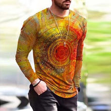 Load image into Gallery viewer, Men&#39;s Graffiti T-shirt Contrasting Color Design T-shirt Painting And Printing Long Sleeve T-shirt +
