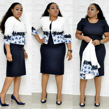 Load image into Gallery viewer, Printed Jacket Dress Suit Women Plus Size Women&#39;s Dress +
