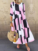 Load image into Gallery viewer, Ladies New Printed Plus Size Ladies Dress +
