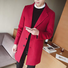 Load image into Gallery viewer, Men&#39;s Windbreaker Overcoat Slim Woolen Coat British Style Overcoat Chic Jacket for Gentlemen +
