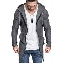 Load image into Gallery viewer, Men&#39;s Trendy Sweatshirt Slim Mid-Length Swallowtail Sweater Hooded Sweater +
