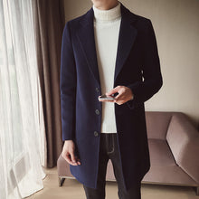 Load image into Gallery viewer, Men&#39;s Windbreaker Overcoat Slim Woolen Coat British Style Overcoat Chic Jacket for Gentlemen +
