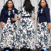 Load image into Gallery viewer, Fashion Print Small Blazer Long Dress Two Piece Women Set 2Piece Outfits +
