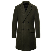 Load image into Gallery viewer, Double-breasted Casual Woolen Coat Men&#39;s Woolen Trench Coat - Fashionable Overcoat +

