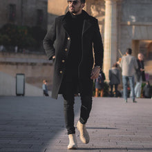 Load image into Gallery viewer, Single Breasted Men&#39;s Overcoat English Style Casual Jacket Warm Outfit for Men Fashion Windbreaker Overcoat (+)
