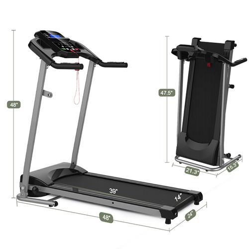 Folding Treadmill for Small Apartment Electric Motorized Running Machine for Gym Home Fitness Work +