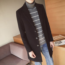 Load image into Gallery viewer, Men&#39;s Windbreaker Overcoat Slim Woolen Coat British Style Overcoat Chic Jacket for Gentlemen +
