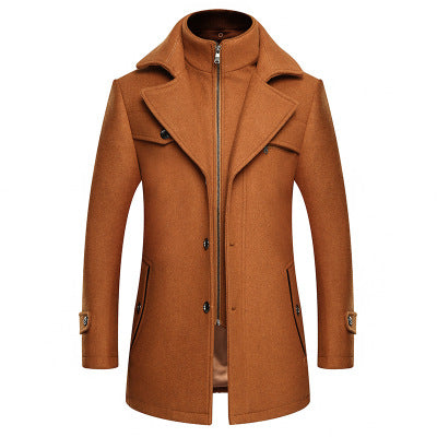 A Men Woolen Coat - Winter Jacket Fashionable Woolen Coat +