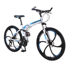 Load image into Gallery viewer, Foldable Sports Bike 26in Folding Mountain Bike Shimano 21 Speed Bicycle Full Suspension MTB Convenient Small Room Bike (+)
