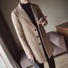 Load image into Gallery viewer, Men&#39;s Windbreaker Overcoat Slim Woolen Coat British Style Overcoat Chic Jacket for Gentlemen +
