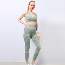 Load image into Gallery viewer, High Elasticity Slim Quick Dry Fitness Yoga Sports Bra Pants Set +
