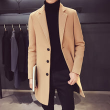 Load image into Gallery viewer, Men&#39;s Windbreaker Overcoat Slim Woolen Coat British Style Overcoat Chic Jacket for Gentlemen +
