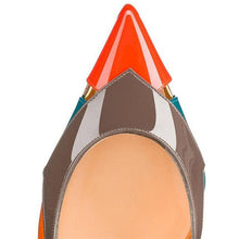 Load image into Gallery viewer, Multi-color Patchwork Collision Shallow Mouth Pumps High With Fine Women&#39;s Shoes +
