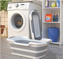 Load image into Gallery viewer, Multipurpose Silicone Foldable Basin Baby Shower Folding Tub Baby and Pet Bathtub Space-Saving Non-Slip Bucket +
