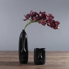 Load image into Gallery viewer, Ceramic Black and White Abstract Vase Human Face Shaped Vase Nordic Minimalist Art +
