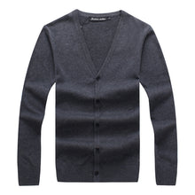 Load image into Gallery viewer, Classic Men&#39;s Outerwear V-Neck Slim Solid Color Sweater Long Sleeve Fashion Cardigan for Men +
