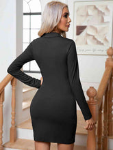 Load image into Gallery viewer, Johnny Collar Long Sleeve Mini Dress +
