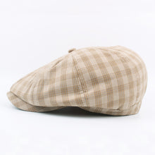 Load image into Gallery viewer, Newsboy Cap Pure Cotton Flat Cap British Style Octagonal Hat +

