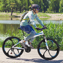 Load image into Gallery viewer, Foldable Sports Bike 26in Folding Mountain Bike Shimano 21 Speed Bicycle Full Suspension MTB Convenient Small Room Bike (+)
