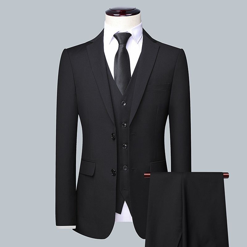 Chic Men's Suit Set - Slim Fit Formal Groom Wedding Suit +
