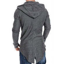 Load image into Gallery viewer, Men&#39;s Trendy Sweatshirt Slim Mid-Length Swallowtail Sweater Hooded Sweater +
