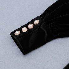 Load image into Gallery viewer, Sexy Celebrity Style Waist Slim Banquet Dress Temperament Velvet Dress +
