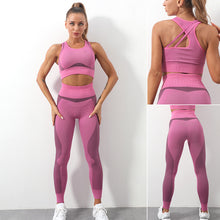 Load image into Gallery viewer, Running Gym Wear Seamless Bra Pants Yoga Set +
