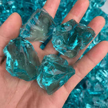 Load image into Gallery viewer, Light Blue Glass Crystal Stone Scenery +
