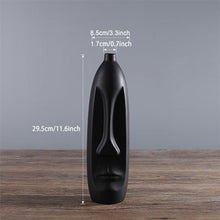 Load image into Gallery viewer, Ceramic Black and White Abstract Vase Human Face Shaped Vase Nordic Minimalist Art +
