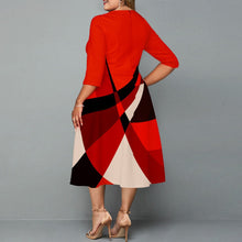 Load image into Gallery viewer, New Digital Positioning Printing Plus Size Women&#39;s Dress +
