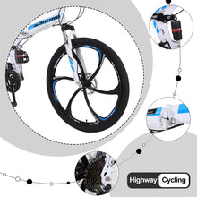 Load image into Gallery viewer, Foldable Sports Bike 26in Folding Mountain Bike Shimano 21 Speed Bicycle Full Suspension MTB Convenient Small Room Bike (+)
