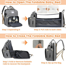 Load image into Gallery viewer, Portable Baby Bed Foldable Baby Backpack +
