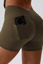 Load image into Gallery viewer, Wide Waistband Back Pocket Sports Shorts +
