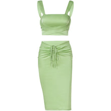 Load image into Gallery viewer, European And American Slim Camisole Drawstring Skirt Fashion Two-piece Suit Women +
