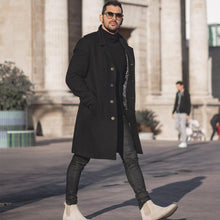 Load image into Gallery viewer, Single Breasted Men&#39;s Overcoat English Style Casual Jacket Warm Outfit for Men Fashion Windbreaker Overcoat (+)
