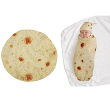 Load image into Gallery viewer, Burrito Baby Blanket - Flour Tortilla Swaddle Blanket - Sleeping Swaddle Wrap Hat - Trendy Baby Blanket +

