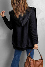 Load image into Gallery viewer, Button Front Hooded Cardigan with Pockets +
