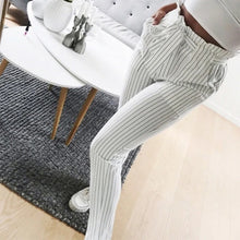 Load image into Gallery viewer, New Fashion Pants for Women Elastic Waistband with Bow Belt European Women Style +
