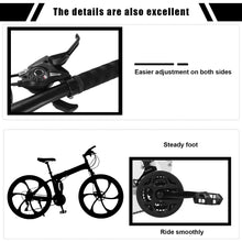 Load image into Gallery viewer, Foldable Sports Bike 26in Folding Mountain Bike Shimano 21 Speed Bicycle Full Suspension MTB Convenient Small Room Bike (+)

