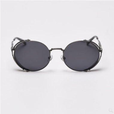 Gothic Round Polarized Sunglasses Unisex Shaded Eyeglasses Fashion Sunglasses +