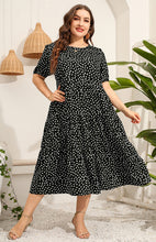 Load image into Gallery viewer, Women&#39;s Plus Size Short Sleeve Printed Dress
