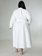 Load image into Gallery viewer, New Plus Size Women&#39;s Solid Color Long-Sleeved Shirt Dress +
