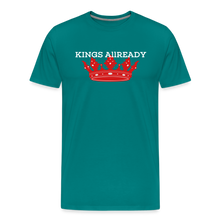Load image into Gallery viewer, King T-Shirt 3D Print - Men&#39;s Premium T-Shirt - teal
