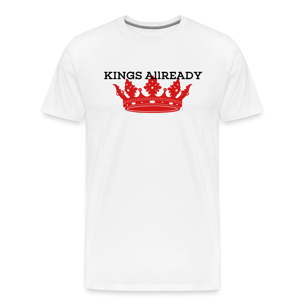 King T-Shirt 3D Print - Men's Premium T-Shirt - white