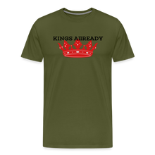 Load image into Gallery viewer, King T-Shirt 3D Print - Men&#39;s Premium T-Shirt - olive green
