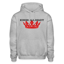 Load image into Gallery viewer, King Sweater 3D Print - Gildan Heavy Blend Adult Hoodie - heather gray
