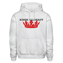 Load image into Gallery viewer, King Sweater 3D Print - Gildan Heavy Blend Adult Hoodie - light heather gray
