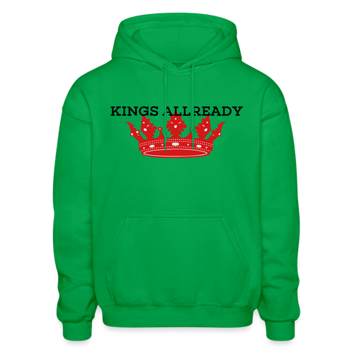 King Sweater 3D Print - Gildan Heavy Blend Adult Hoodie - kelly green